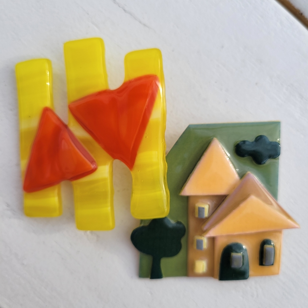 Lucinda Pins Unique Artisan Brooches ~ Handcrafted ~ Eclectic ~ House Pin - Picture 7 of 16
